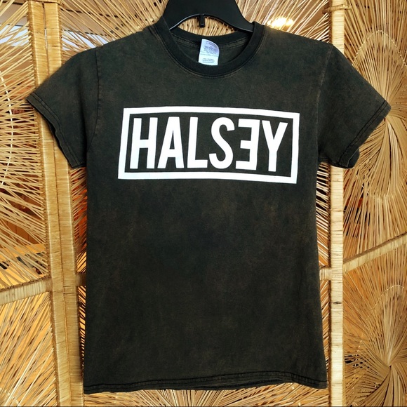 halsey Tops - Limited Edition 2014 Halsey Acid Wash Tee
